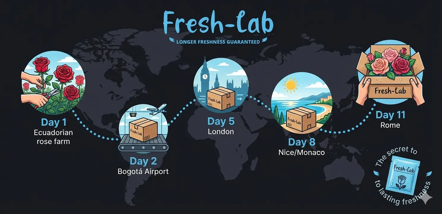 The 11-Day Rose Journey: Natural Flower Preservation Across Continents